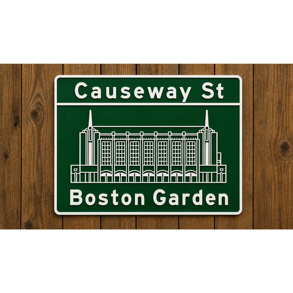 Boston Garden Causeway Street Sign Massachusetts Road Celtics Bruins